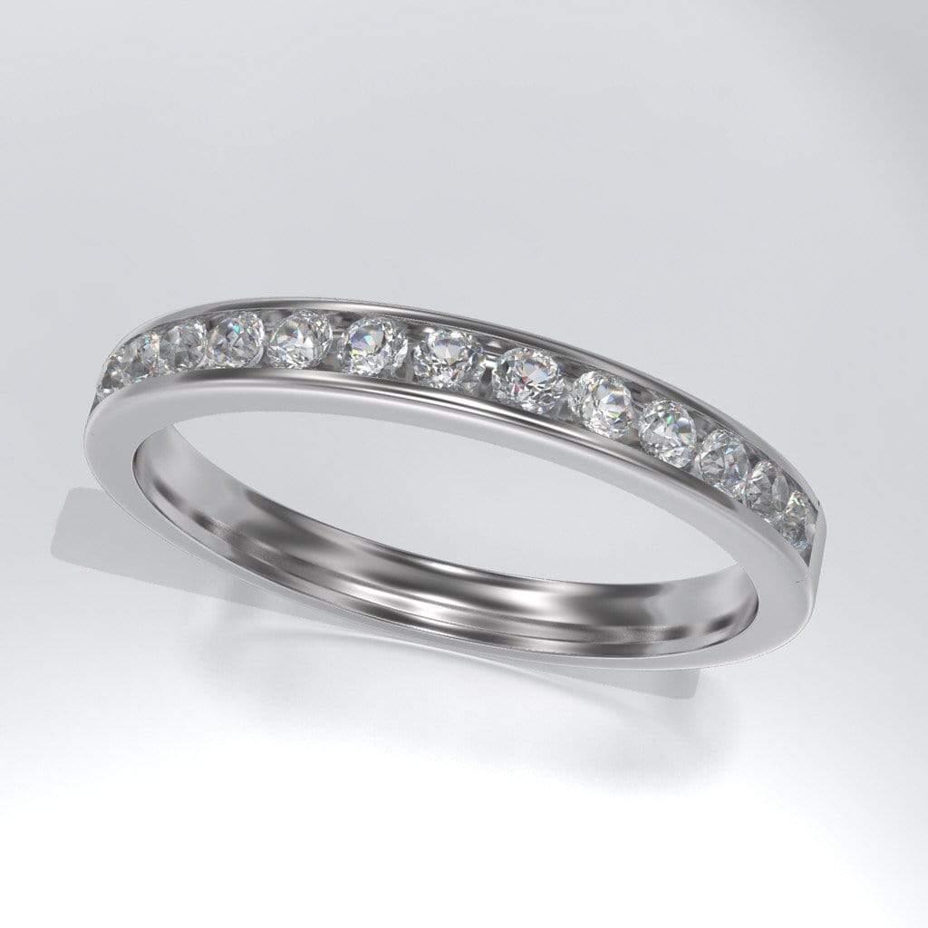 Moissanite Channel Set Anniversary Wedding Band Ring by Nodeform