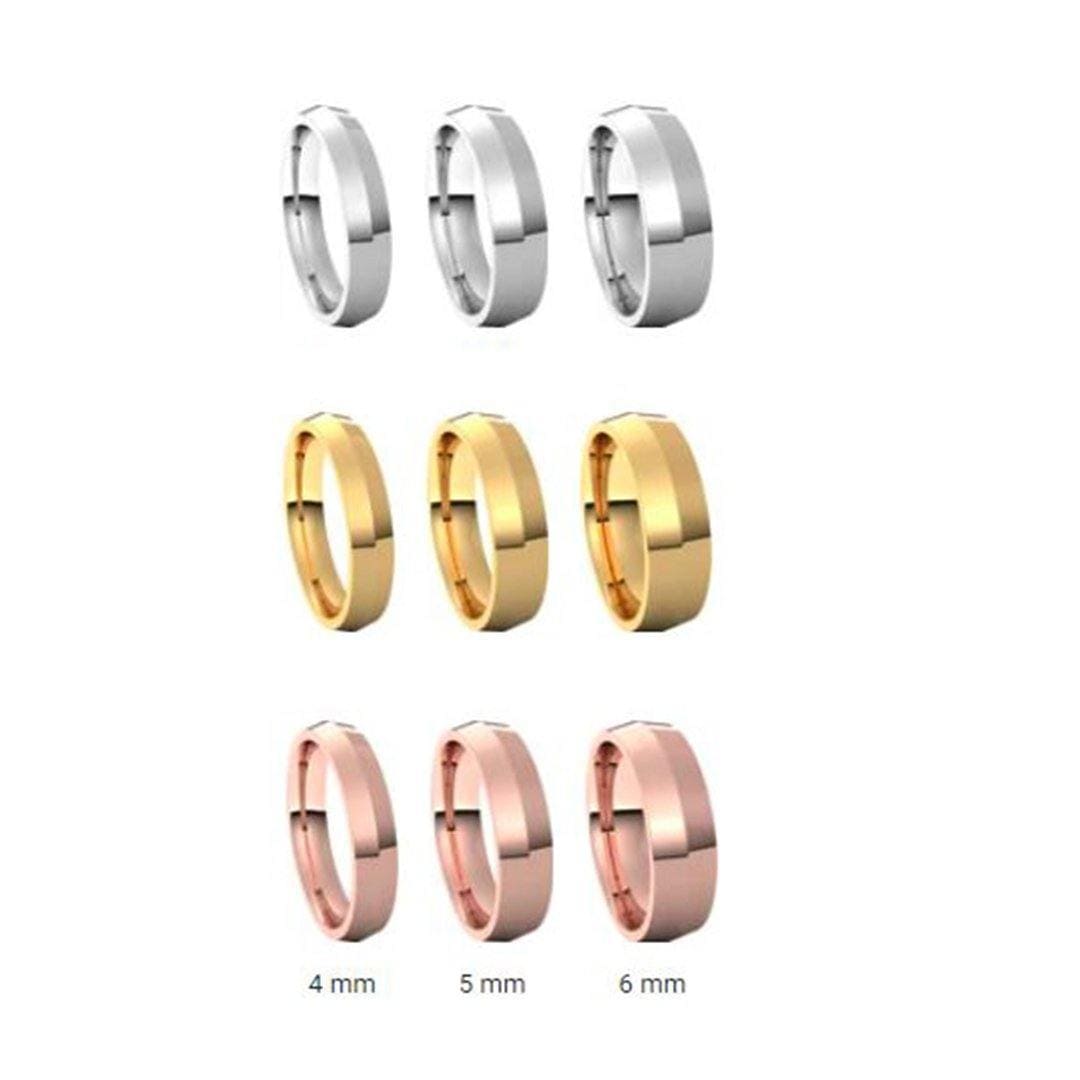 Knife Edge Comfort-fit Men's Wedding Band Ring by Nodeform