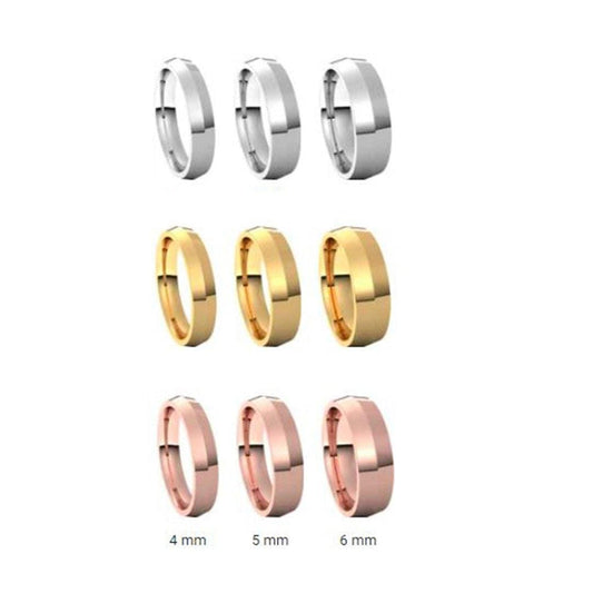 Knife Edge Comfort-fit Men's Wedding Band Ring by Nodeform