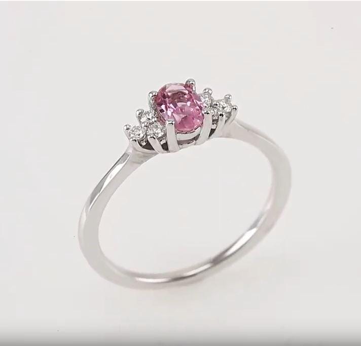 Ellie - Prong Set Accented Side Cluster Engagement Ring - Setting only Ring Setting by Nodeform