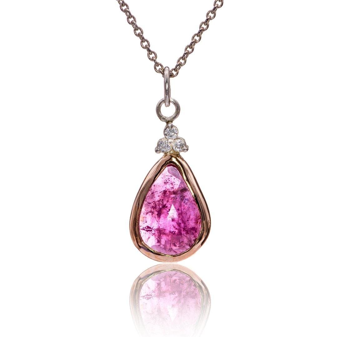 Pink Sapphire Necklace in 14kt Rose Gold