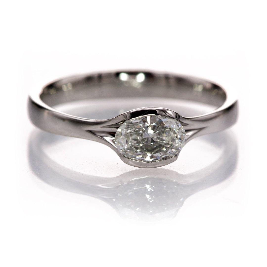 Oval Cut Lab Created Diamond Loose Stone Loose Gemstone by Nodeform