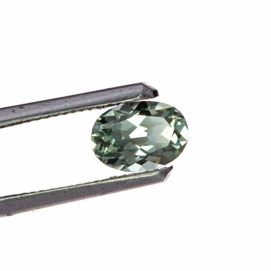 Oval Cut Lab Created Green Sapphire Gemstone Loose Gemstone by Nodeform