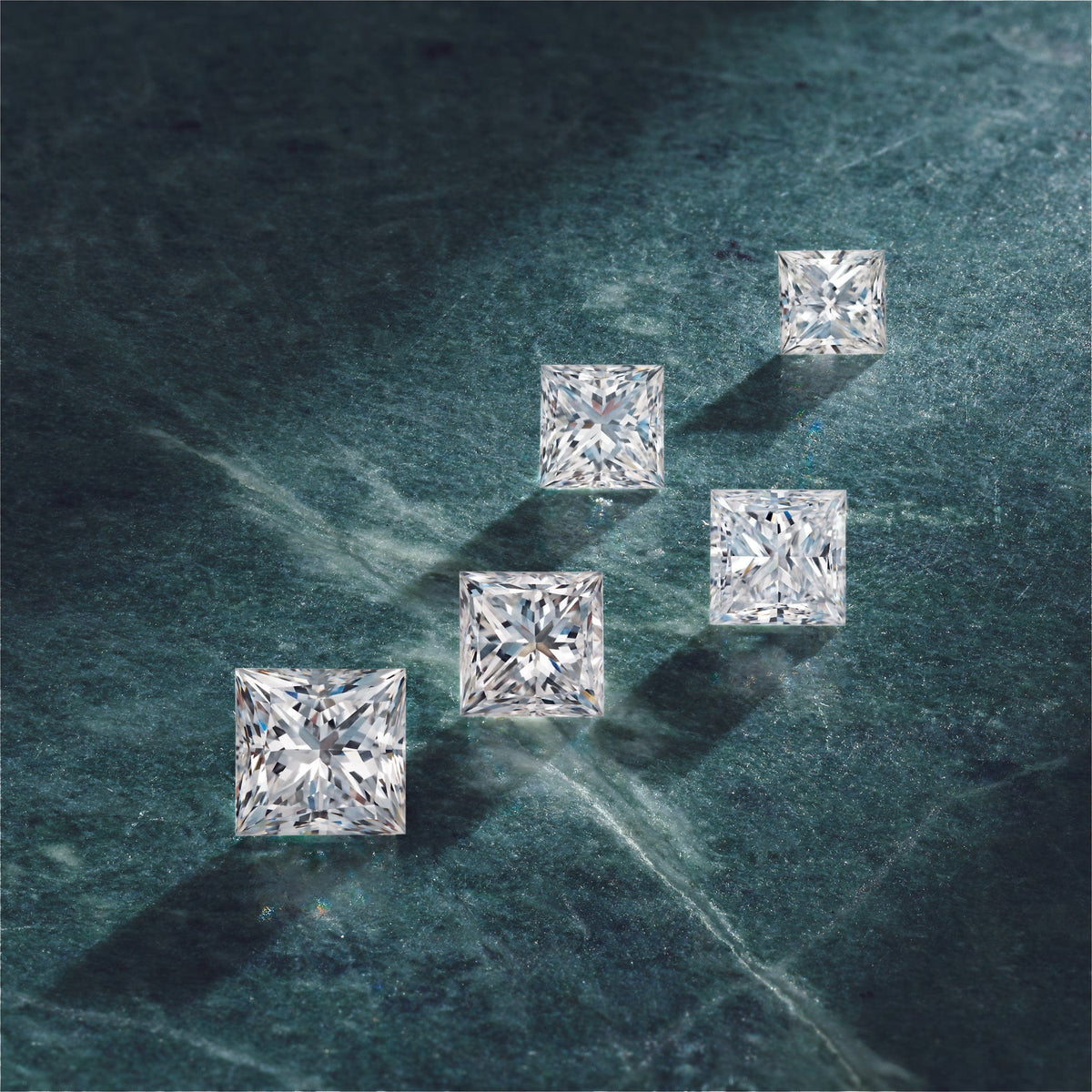 Princess Cut Lab Created Diamond Loose Stone Loose Gemstone by Nodeform