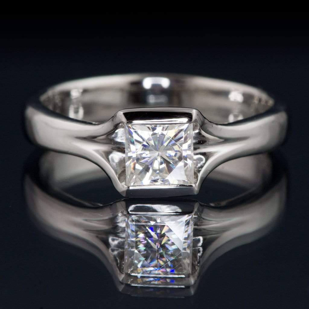 Square Brilliant / Princess Cut Moissanite Stone Loose Gemstone by Nodeform