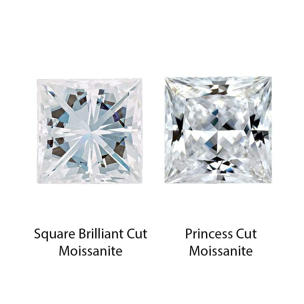 Princess Cut Moissanite Cutout Bezel Solitaire Engagement Ring Ring by Nodeform