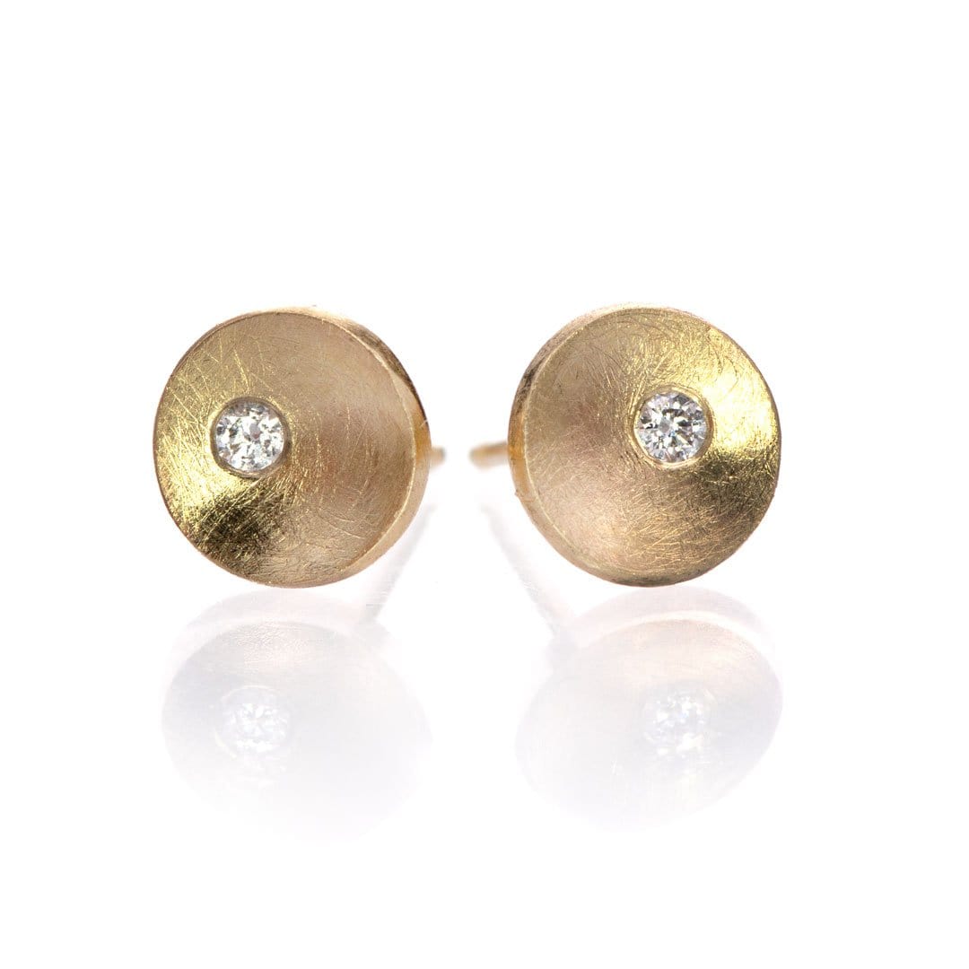 14ky Gold Thumb Tack Earrings