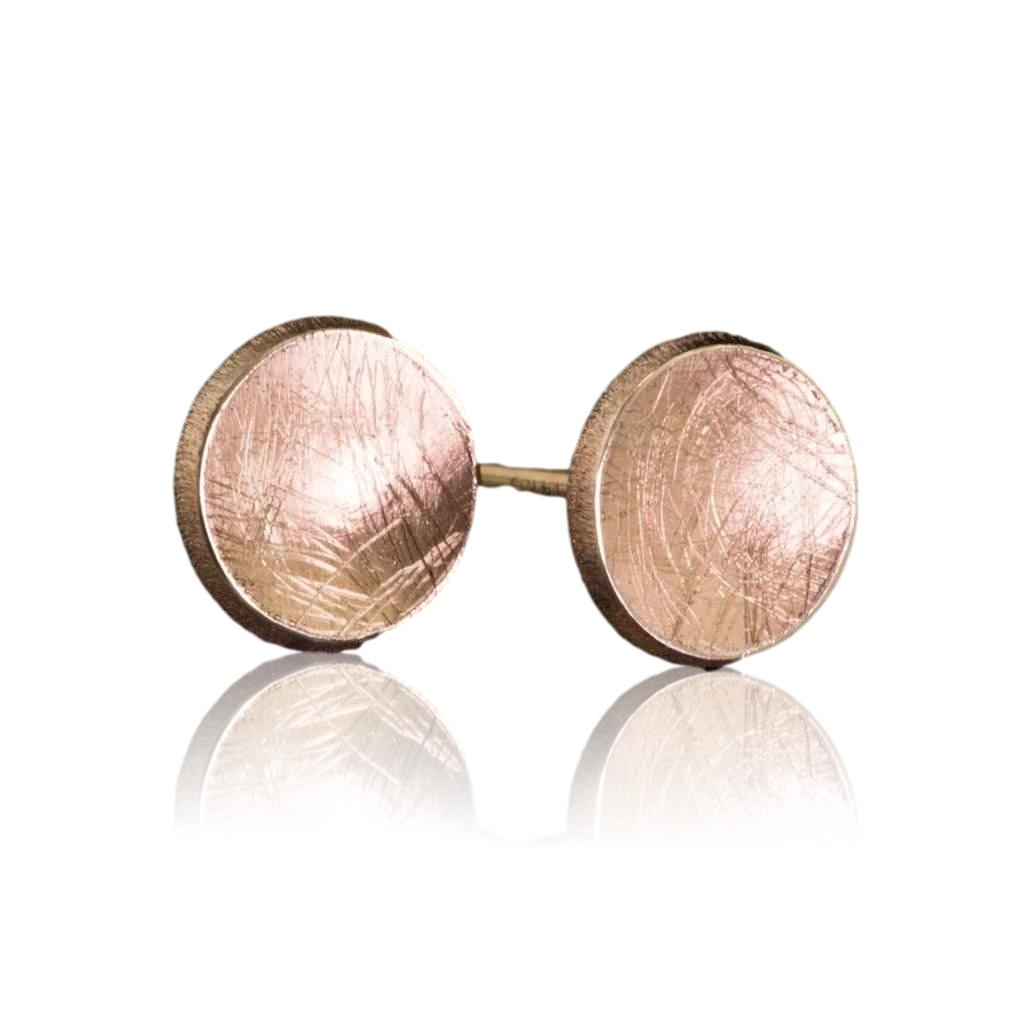 Hammered Gold Stud Earrings