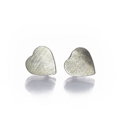 Tiny 14k Gold Heart Stud Earrings Earrings by Nodeform