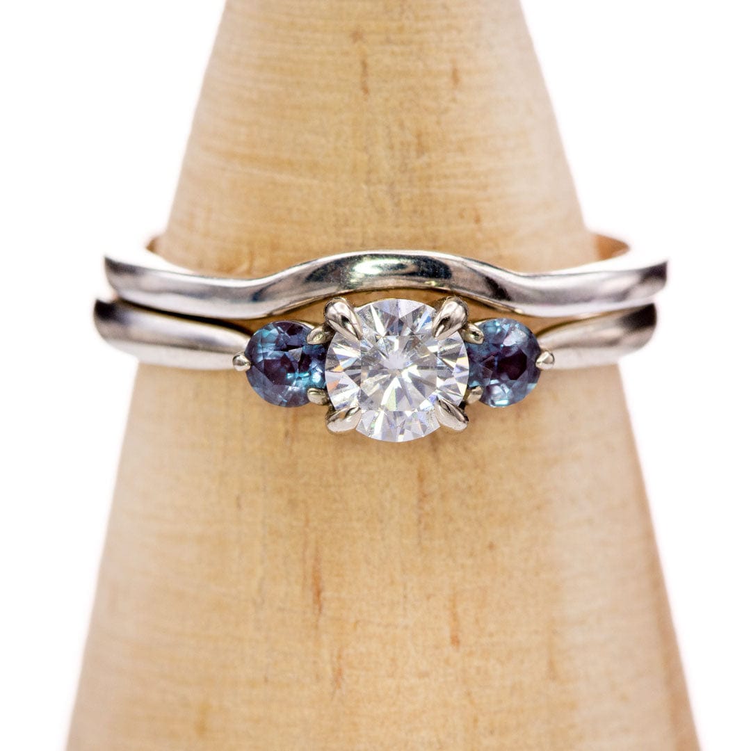 Cece Ring C-Shaped Contoured Curved Thin Wedding Ring Stacking Band Ring by Nodeform