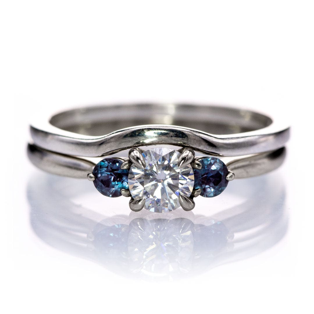 Cece Ring C-Shaped Contoured Curved Thin Wedding Ring Stacking Band Ring by Nodeform