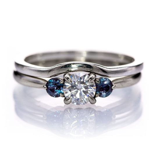 Cece Ring C-Shaped Contoured Curved Thin Wedding Ring Stacking Band Ring by Nodeform