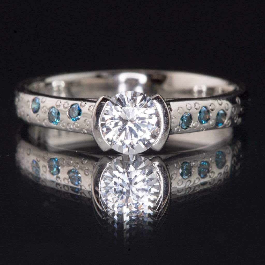 Round Cut Genuine White Sapphire Gemstone Loose Gemstone by Nodeform