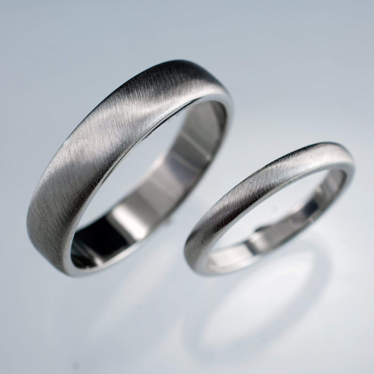 Wide Slightly Domed Modern Simple Wedding Band Ring by Nodeform