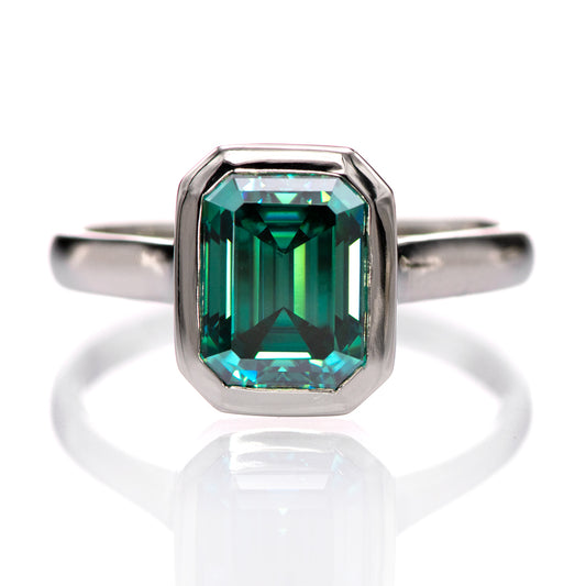 Celebrate St. Patricks Day with green moissanites