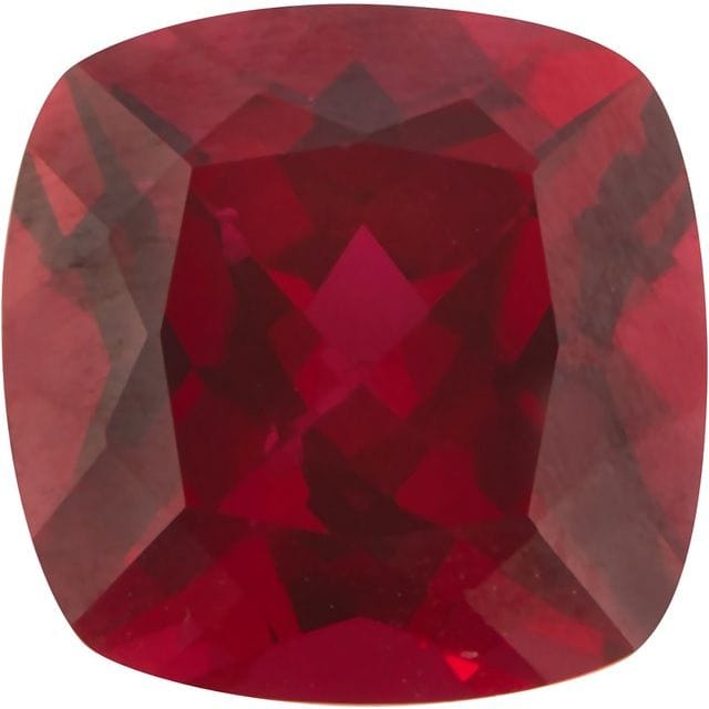 Cushion Cut Lab Created Ruby Gemstone Loose Gemstone by Nodeform