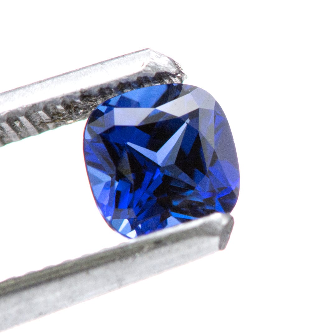 Square Cushion Cut Lab Created Blue Sapphire Gemstone Loose Gemstone by Nodeform