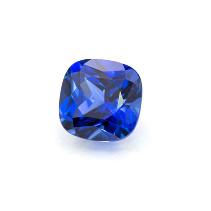 Square Cushion Cut Lab Created Blue Sapphire Gemstone Loose Gemstone by Nodeform