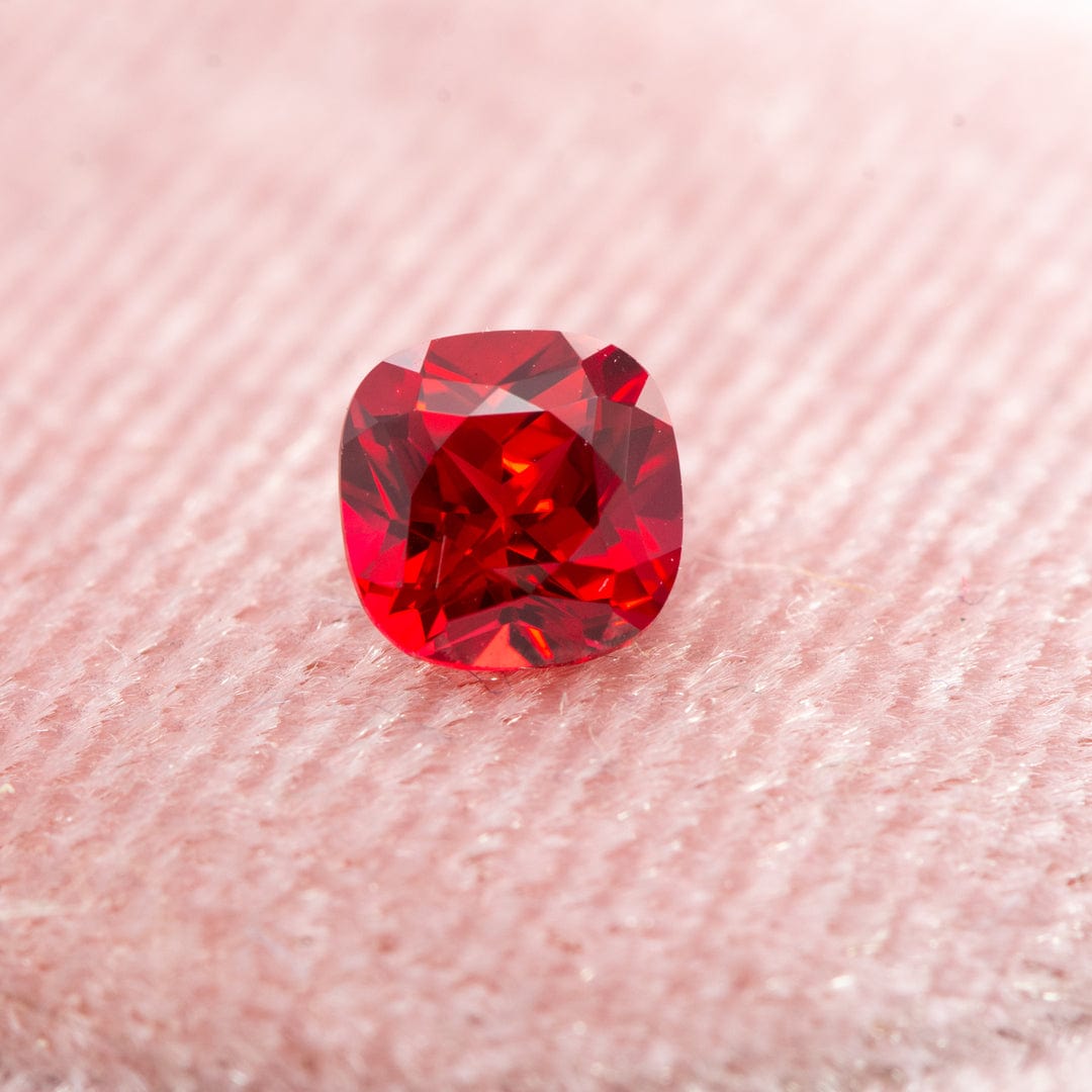 Cushion Cut Lab Created Ruby Gemstone Loose Gemstone by Nodeform