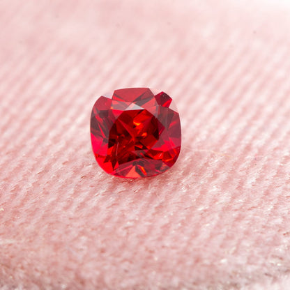 Cushion Cut Lab Created Ruby Gemstone Loose Gemstone by Nodeform