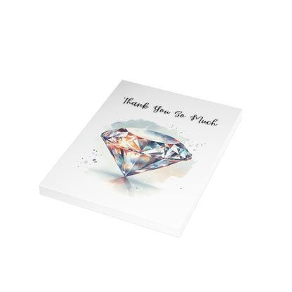 Diamond Thank You Folded Greeting Cards - 10 Pack