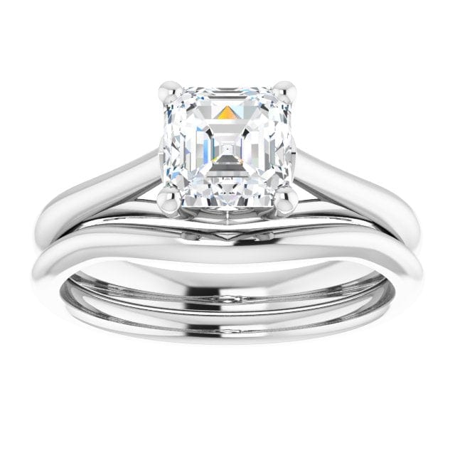Cathryn Prong Set Cathedral Solitaire Engagement Ring - Setting only Ring Setting by Nodeform