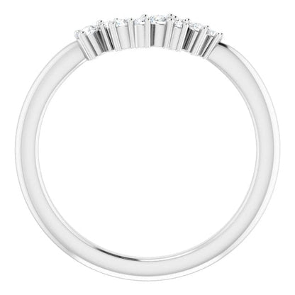 Lydia Band- Prong Set Accented Cluster Curved Wedding Ring Ring by Nodeform