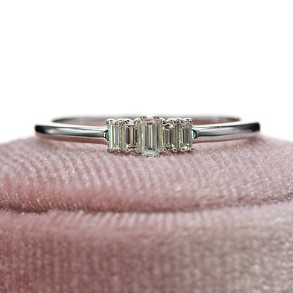 Baguette Diamond Cluster Stacking Ring Ring by Nodeform