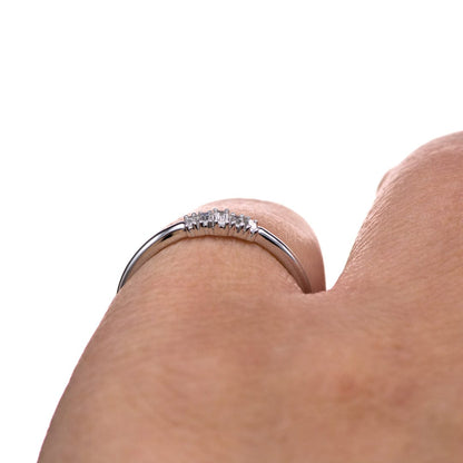 Baguette Diamond Cluster Stacking Ring Ring by Nodeform