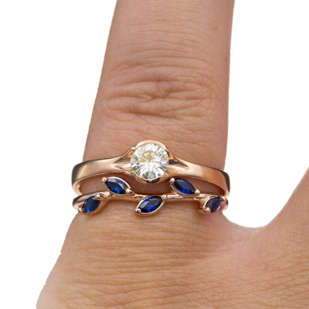 Ruby and sapphire wedding on sale ring