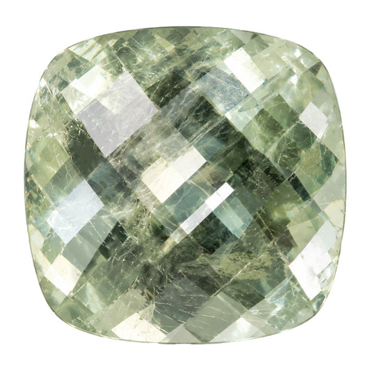 Cushion Cut Checkerboard Green 6mm/1.26ct Malawi Sapphire Loose Gemstone