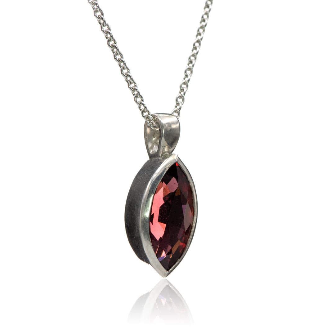 Garnet deals bezel necklace