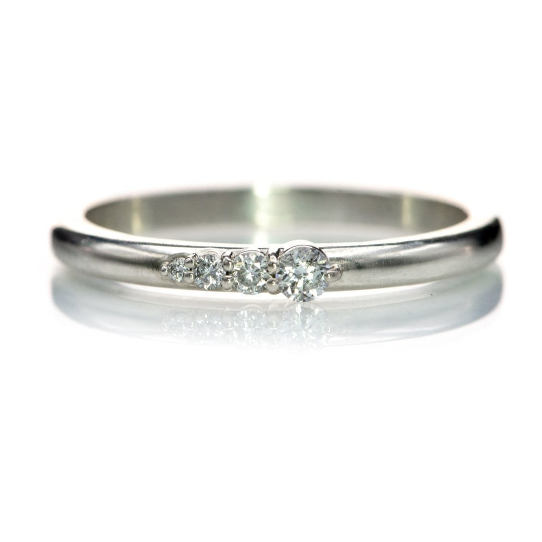 Gabrielle Band - Gradient Diamonds Stacking Wedding Anniversary Ring ...