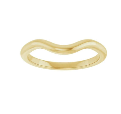 Fitted Contoured Wedding Shadow Band For Hannah Engagement Ring 14k Yellow Gold Ring by Nodeform