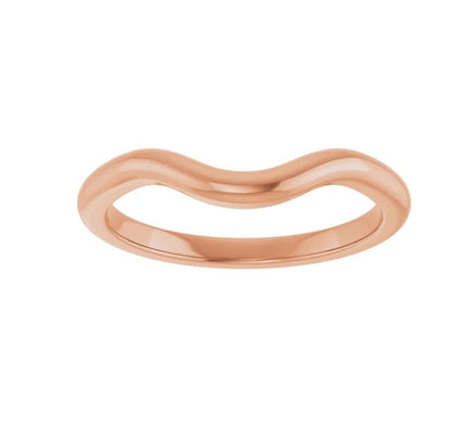 Fitted Contoured Wedding Shadow Band For Hannah Engagement Ring 14k Rose Gold Ring by Nodeform