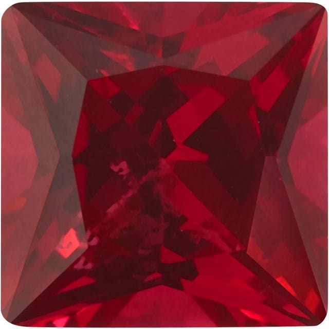 Princess Cut Square Lab Created Ruby Gemstone 5 mm/ 0.75ct Created Ruby Loose Gemstone by Nodeform