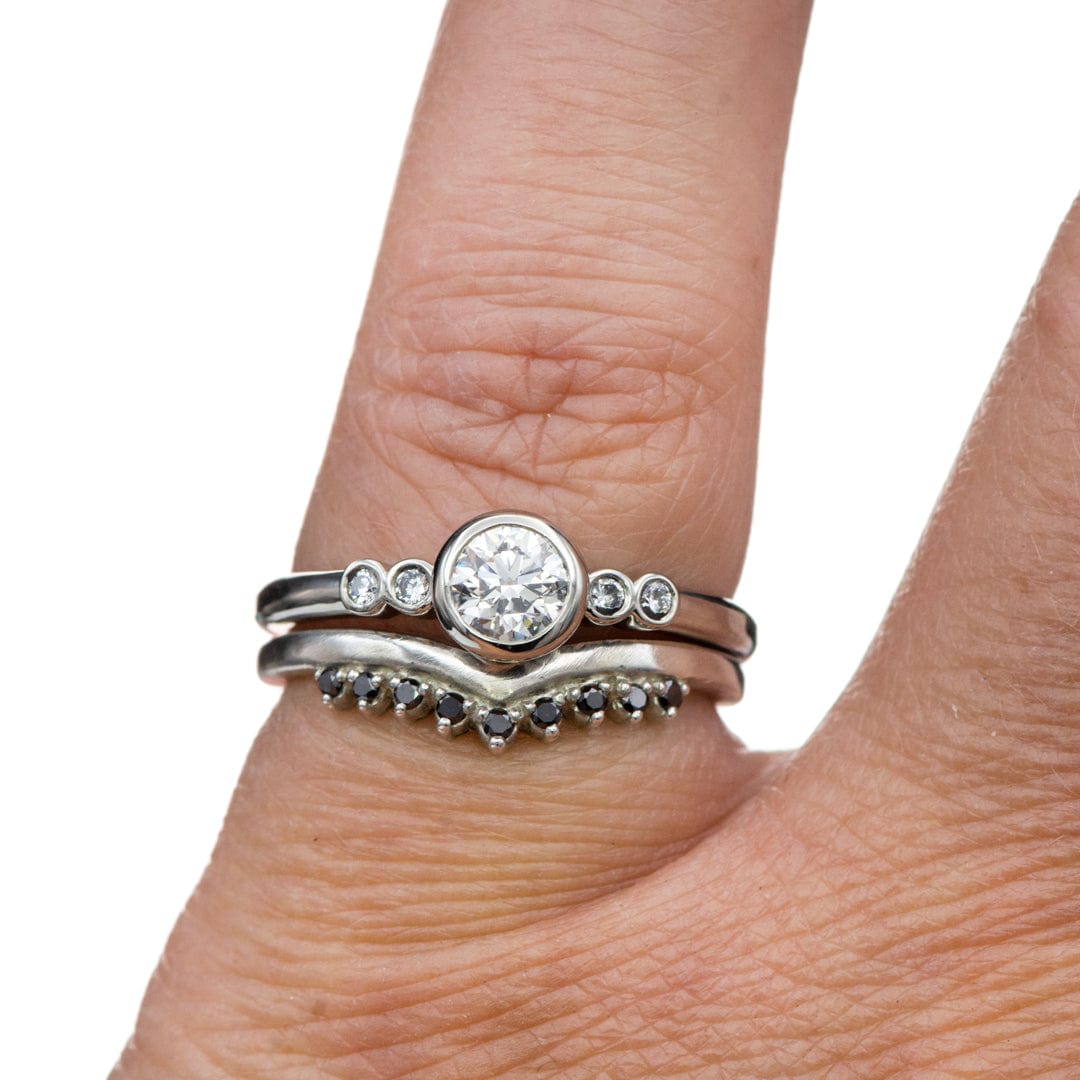 Round Diamond Brooklynn Bezel Set Accented Engagement Ring Ring by Nodeform