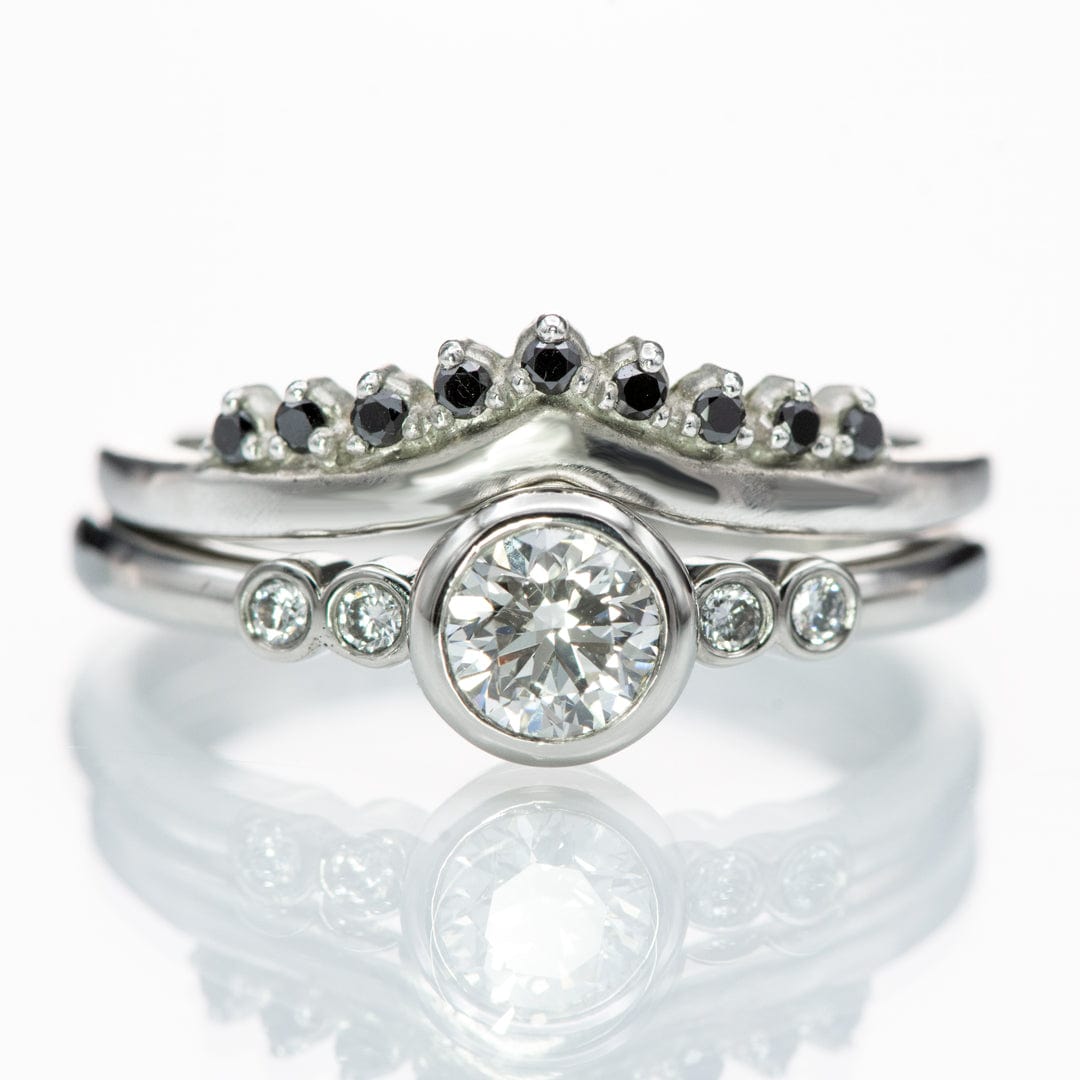 Round Diamond Brooklynn Bezel Set Accented Engagement Ring Ring by Nodeform