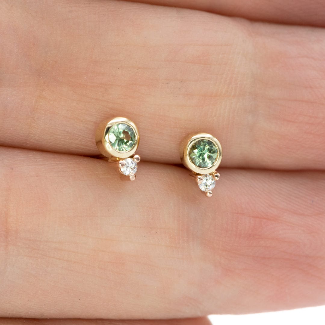 Green Fluorite 'Paradiso Cascade' Gemstone Earrings - LassanaiNYC