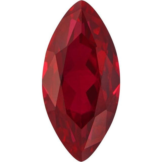 Marquise Shape Lab Created Faceted Loose Ruby Gemstone 7x3.5 mm/ 0.43ct Created Ruby Loose Gemstone by Nodeform