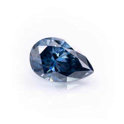 Pear Blue-Gray Moissanite Loose Stone Loose Gemstone by Nodeform