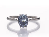 Dahlia - Six Prong Set Narrow Cathedral Solitaire Engagement Ring - Setting only