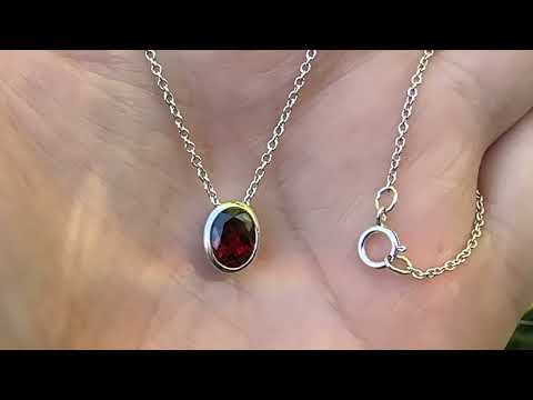 Sterling Silver Garnet Necklace - thegoldsmith