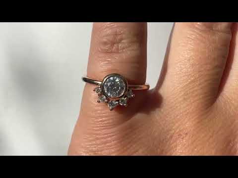 Half halo hot sale wedding band