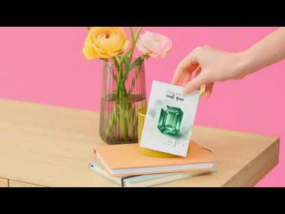 You are a real Gem | Watercolor Emerald Folded Card