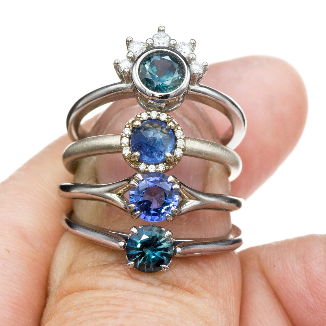 Blue sapphire platinum on sale ring