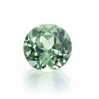 Round Cut Lab Created Green Sapphire Gemstone Loose Gemstone by Nodeform