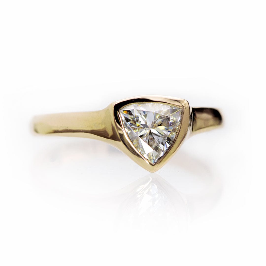 Trillion deals moissanite ring