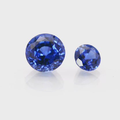 Round Cut Lab Created Blue Sapphire Gemstone