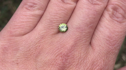 Round Custom Cut Olive Green 5.8mm/0.81ct Australian Sapphire Loose Gemstone